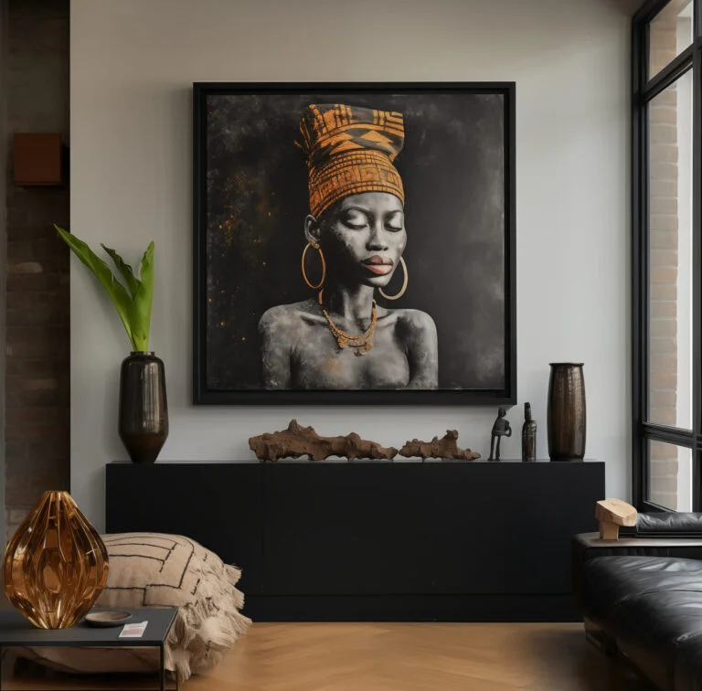 the queen in living room